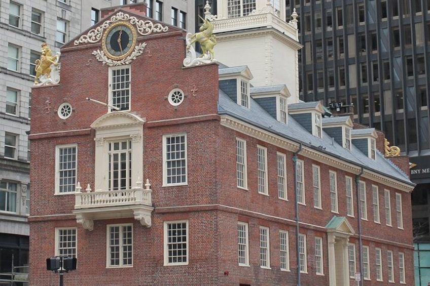 The Old State House and site of the Boston Massacre