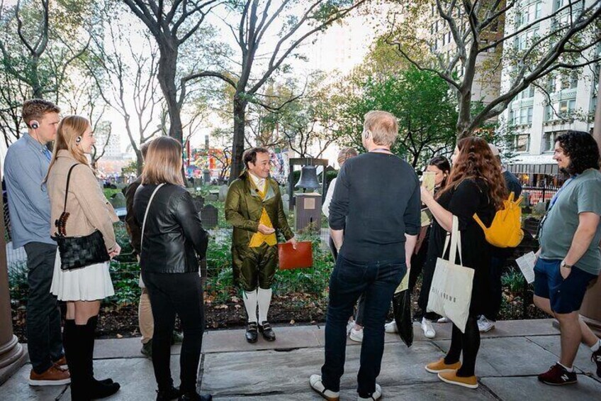 Hamilton Live! Walking Tour in lower Manhattan