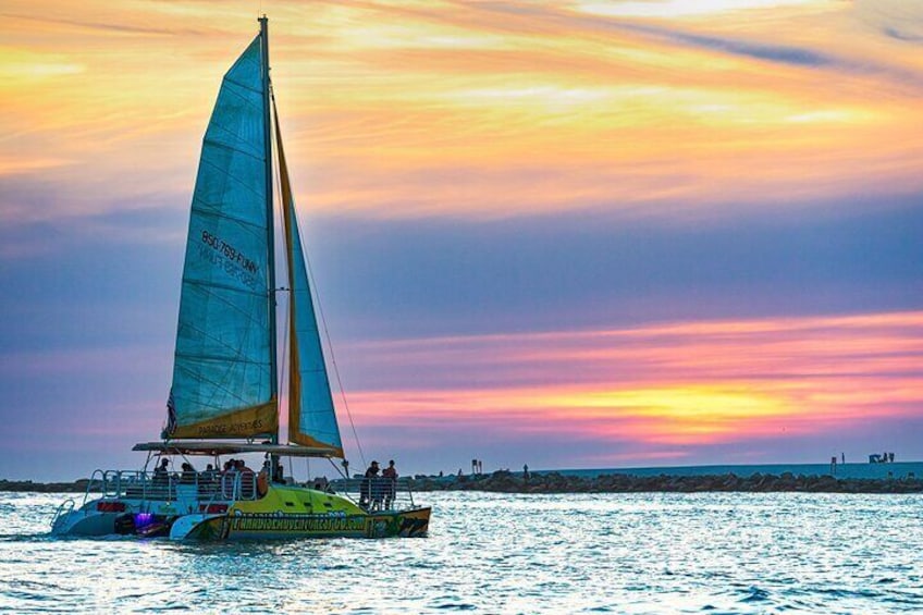 Panama City Beach Sunset Sail on The Footloose Catamaran