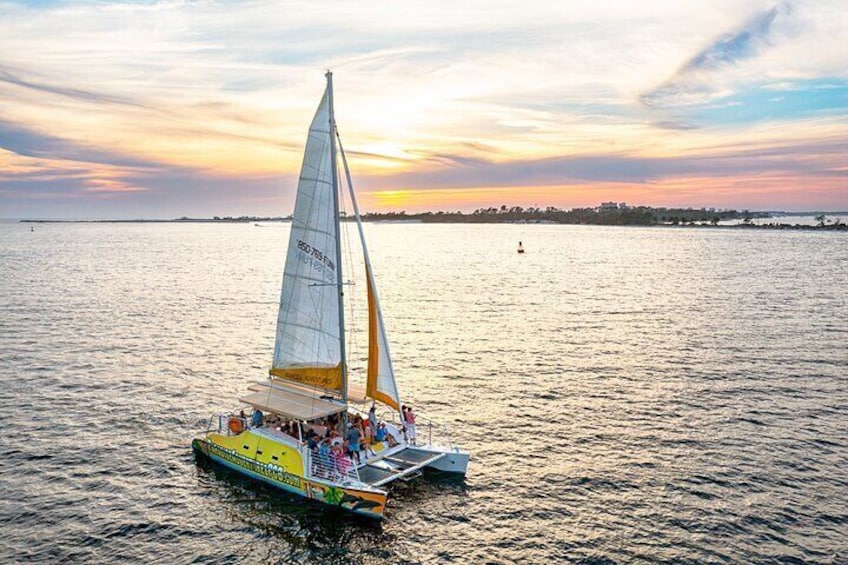 Panama City Beach Sunset Sail on The Footloose Catamaran