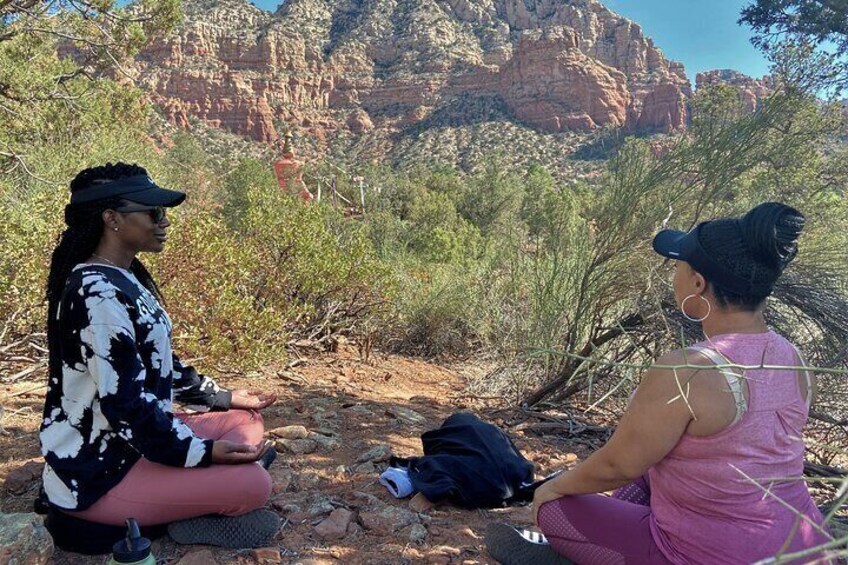 Meditate on the red rocks.