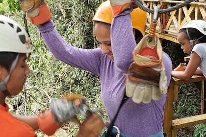Zip Lining at Nohoch Che”en Caves Branch