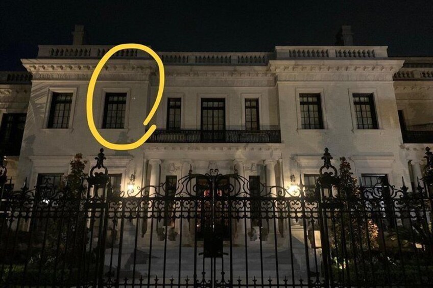 Armstrong-Kessler house blue orb in top window. 