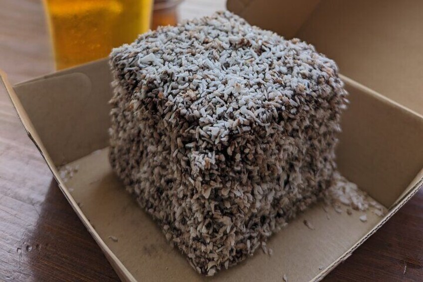Devour an Australian lamington cake