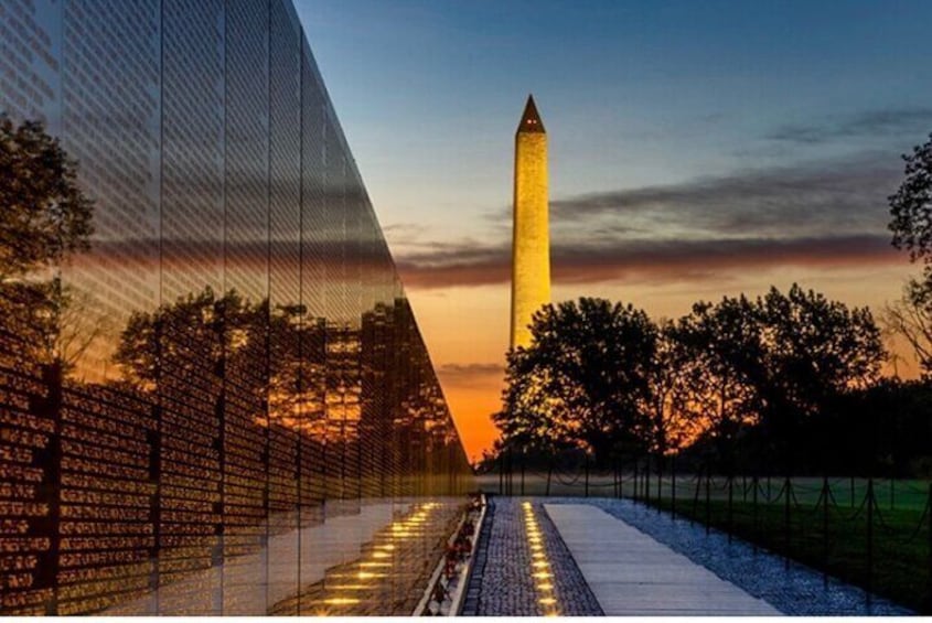 The Vietnam Memorial.