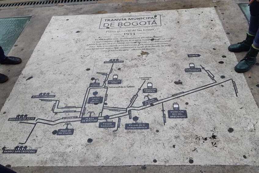 Bogotá tram map