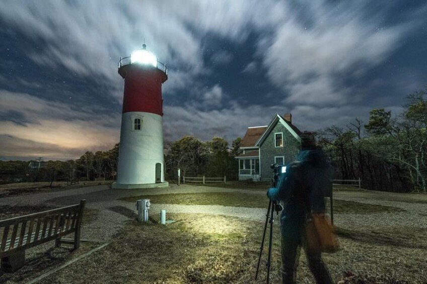 Kevin takes advantage of some great cloud movement at Nauset Light.
