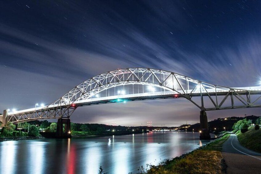 Sagamore bridge along the Cape Cod Canal.