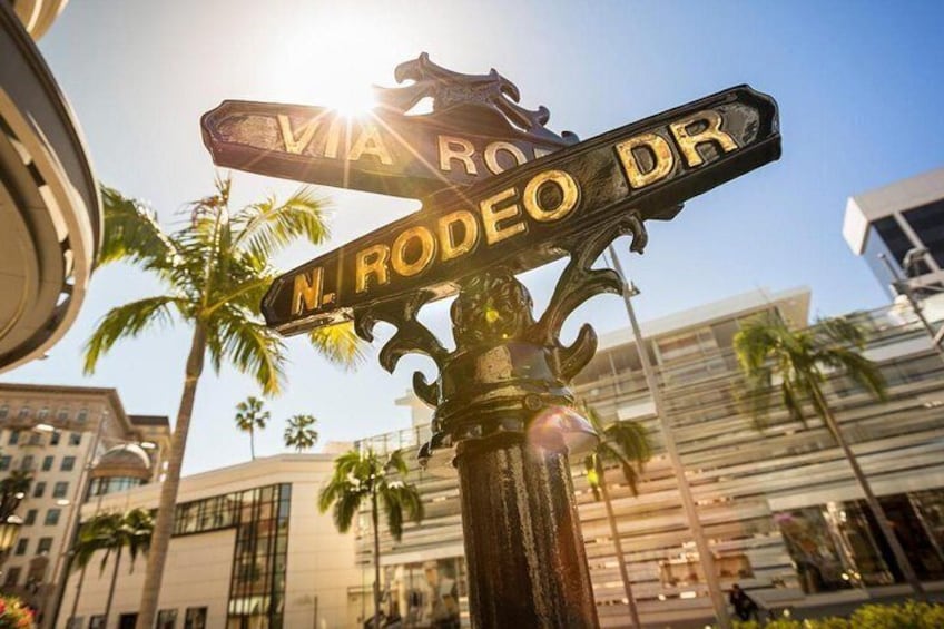 See the Pretty Woman Hotel and take pictures of expensive boutiques and luxury cars on Rodeo