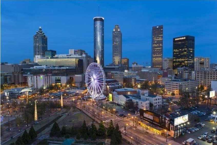 Atlanta transforms at night!