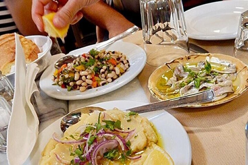 Meze with local dishes