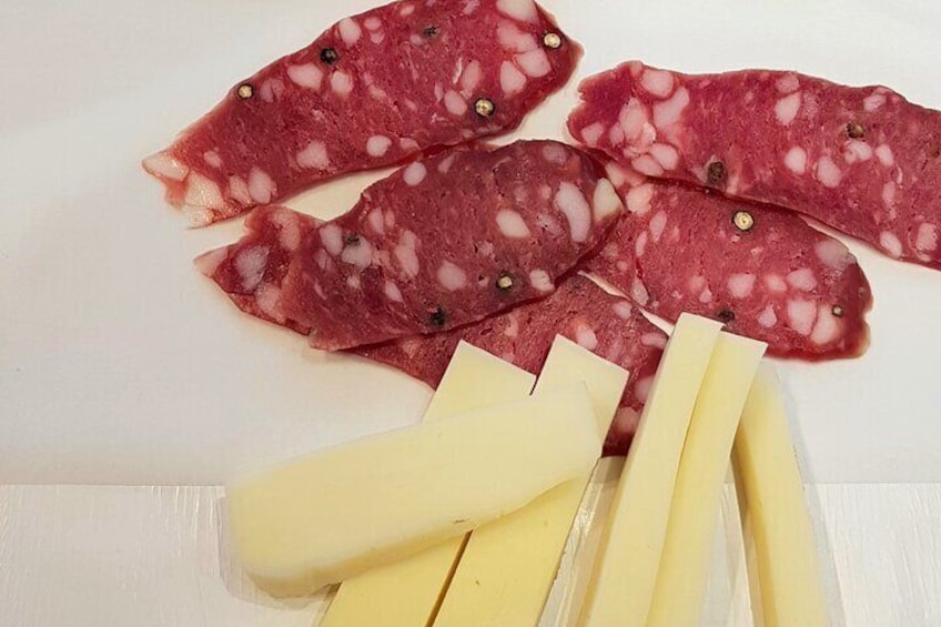Cured meat and cheese