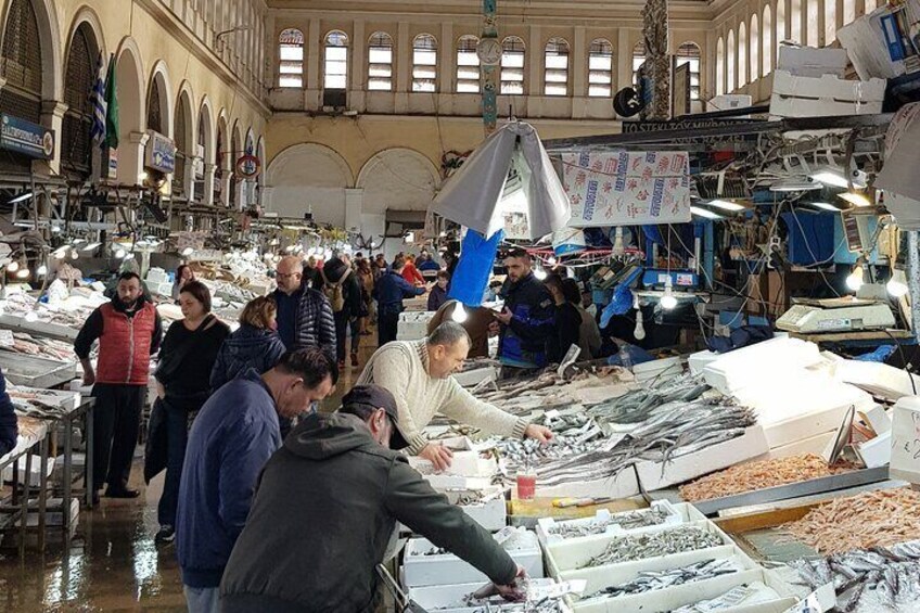 Varvakios central meat and fish market