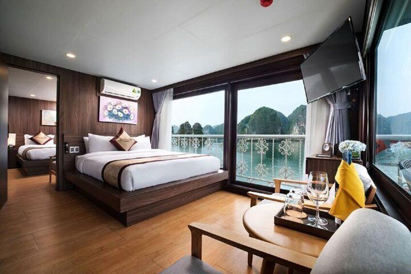 All-Inclusive 2 Day/1 Night Cruise with Meals, Kayaking, Caving, Beach in Halong