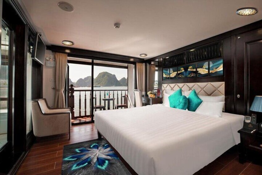 All-Inclusive 2 Day/1 Night Cruise with Meals, Kayaking, Caving, Beach in Halong