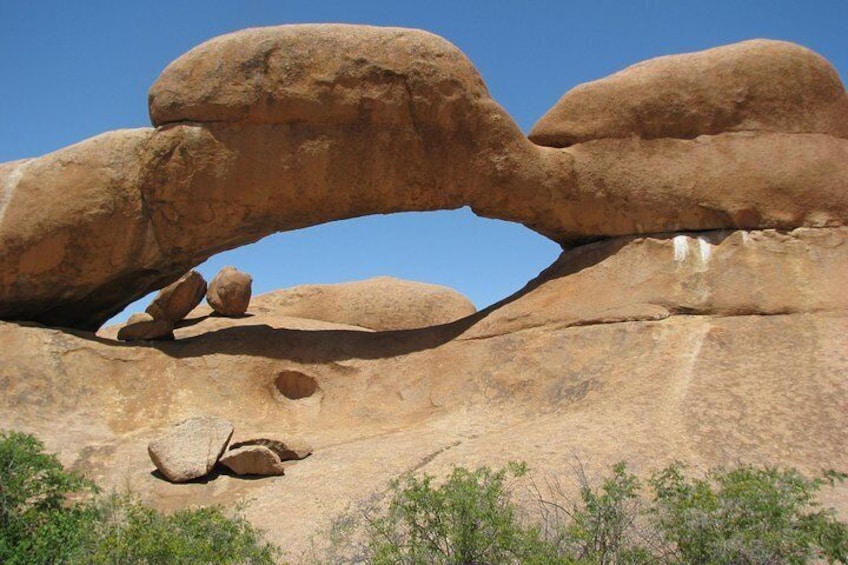 Show item 5 of 10. The "Rock Arch" at the Spitzkoppe Mountain