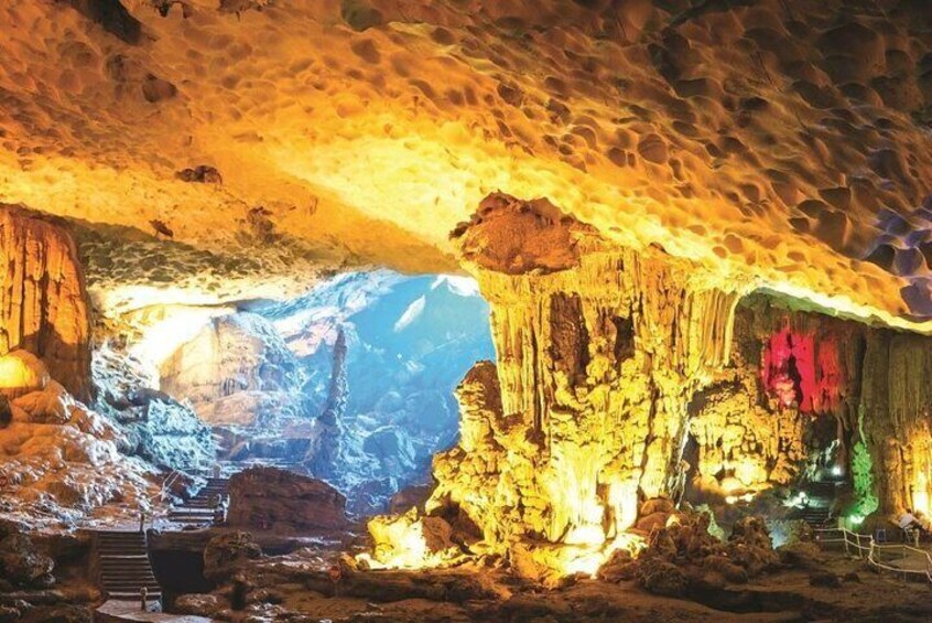 Halong Bay and Cave Full-Day Cruise,Lunch,Cave,Island,Beach from Hanoi