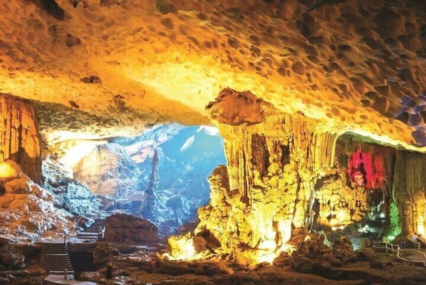 Halong Bay and Cave Full-Day Cruise,Lunch,Cave,Island,Beach from Hanoi