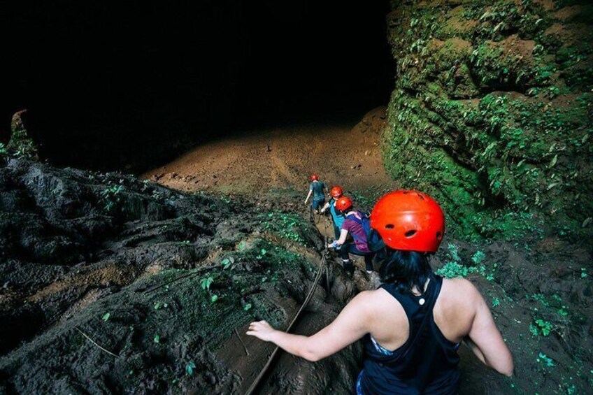 Going down into the mystical cave