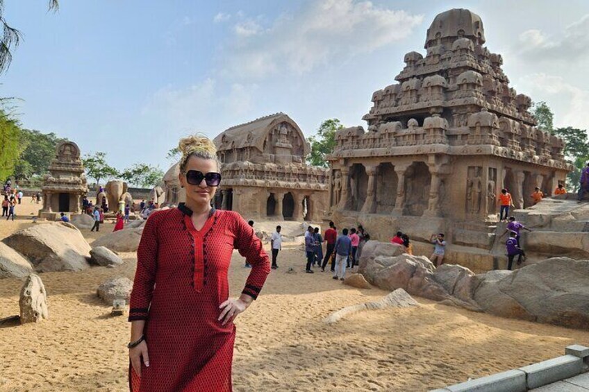 Mahabalipuram and Kanchipuram Day trip from Chennai by Private car with Guide