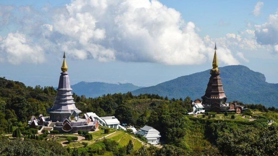 King Bhumibol and Queen Sirikit Twin Pagodas, Doi Inthanon, Chiang Mai