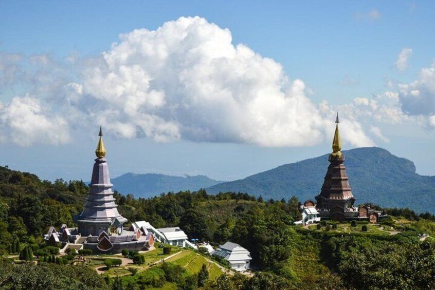 King Bhumibol and Queen Sirikit Twin Pagodas, Doi Inthanon, Chiang Mai