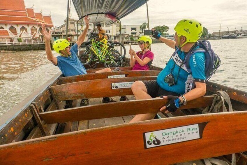 Bangkok Jungle Bike Tour Long Tail Boat