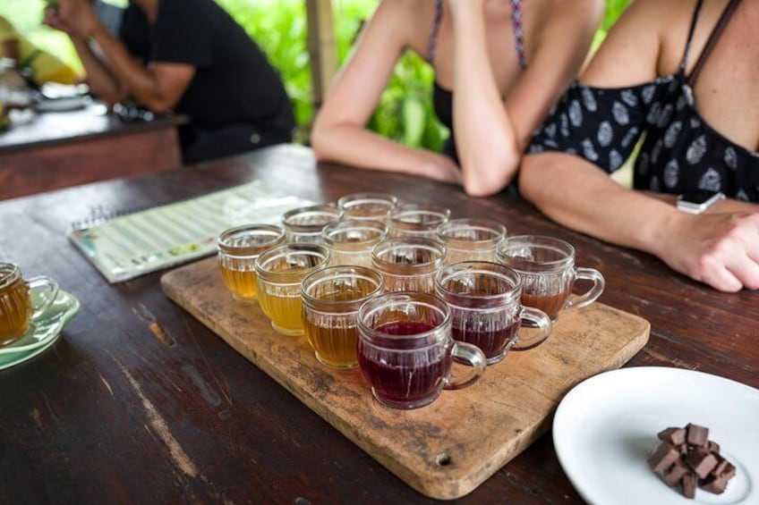 Coffee and Tea Samples at the Plantation