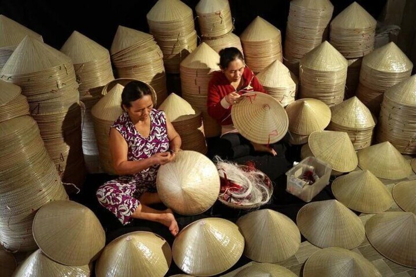 conical hat village