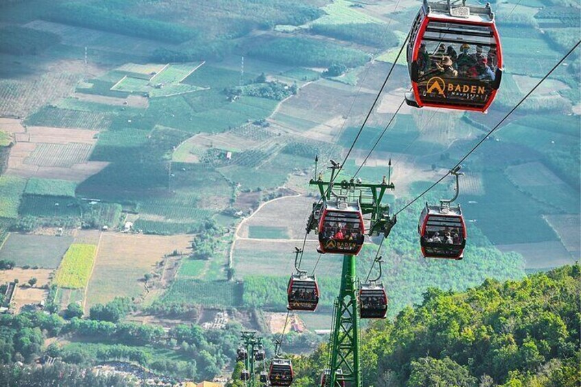 Enjoy the beautiful view from cable car to Black Virgin Mount
