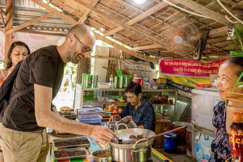 Tasting local chocolate