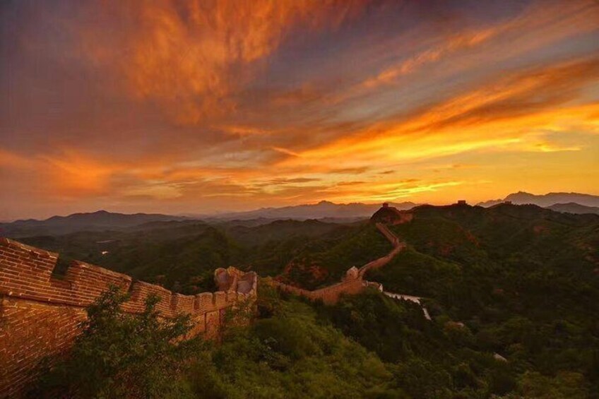 Jinshanling sunset Great wall