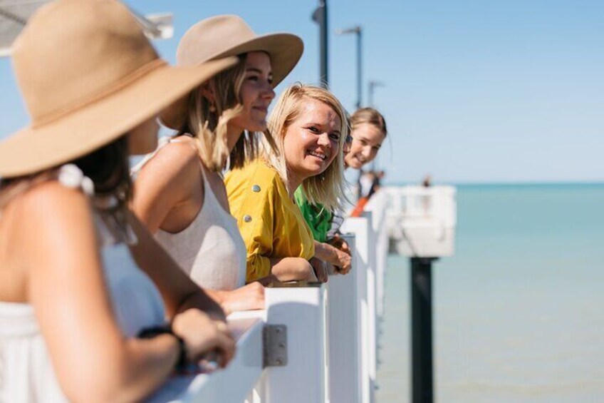 ean into the balmy sea breezes at Broome's historic jetty. Our tour offers shared smiles and endless ocean views, making each moment a snapshot of the colours of Broome