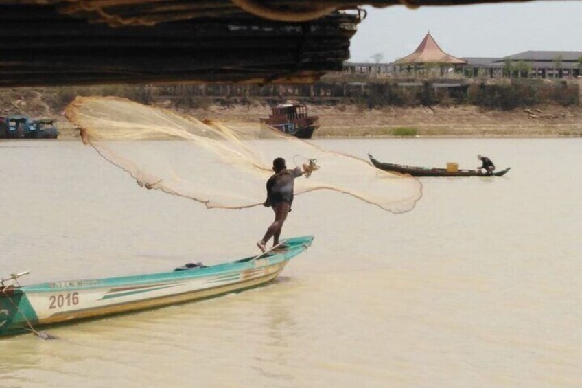 Fishing from the river