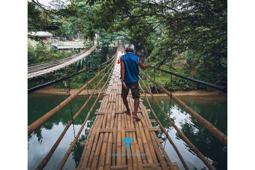 Test your courage at the hanging bridge