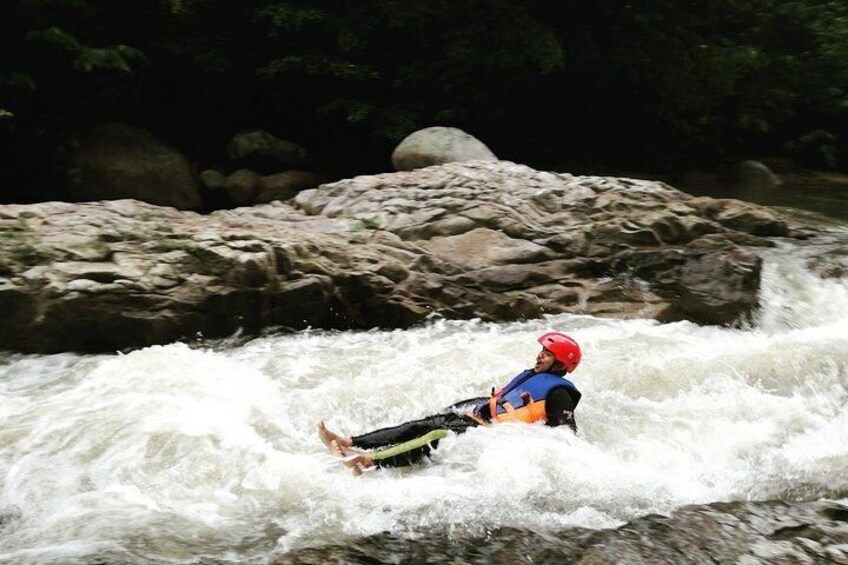 Enjoying the water splashing