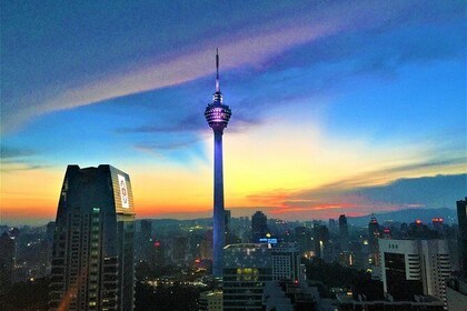KL Tower in the evening with local street tour