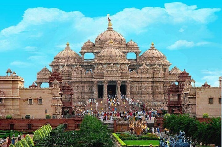 Akshardham Temple Tour Exhibition, Light and Water Show with Transfers