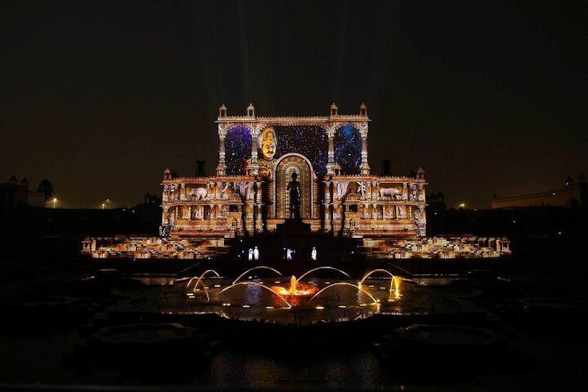 Akshardham Temple Tour Exhibition, Light and Water Show with Transfers