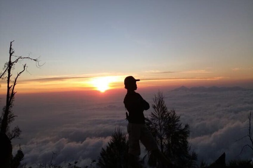 Amazing Sunrise View From The Peak Of Mt. Agung