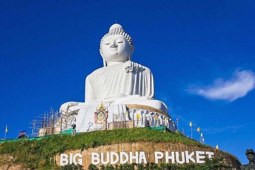 The Big Buddha in Phuket, Thailand, is a majestic 45-meter-tall statue of Lord Buddha, perched atop Nakkerd Hill, offering panoramic views of the island