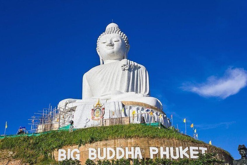 The Big Buddha in Phuket, Thailand, is a majestic 45-meter-tall statue of Lord Buddha, perched atop Nakkerd Hill, offering panoramic views of the island