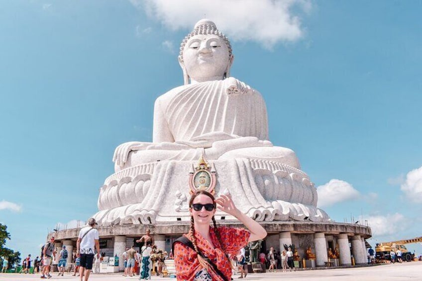 The Big Buddha in Phuket, Thailand, is a majestic 45-meter-tall statue of Lord Buddha, perched atop Nakkerd Hill, offering panoramic views of the island
