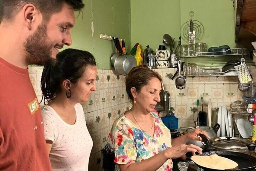 Preparing the chapati