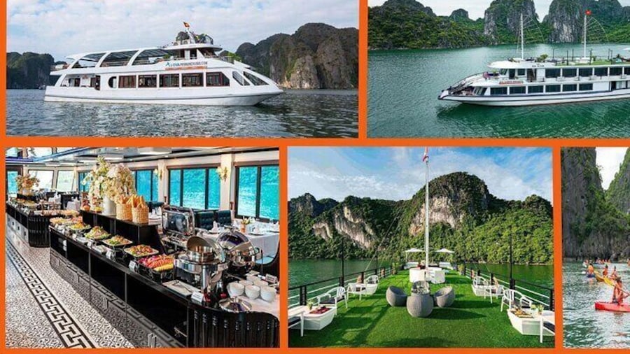 1 Day Tour to Halong Bay Cruise from 3 - 5 star Cruise & Transfer
