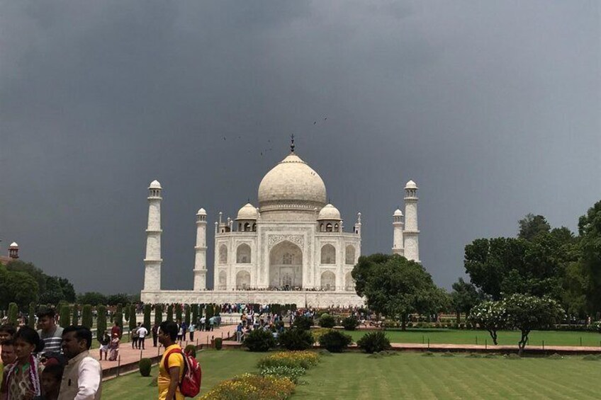 Taj Mahal in Rainy Season