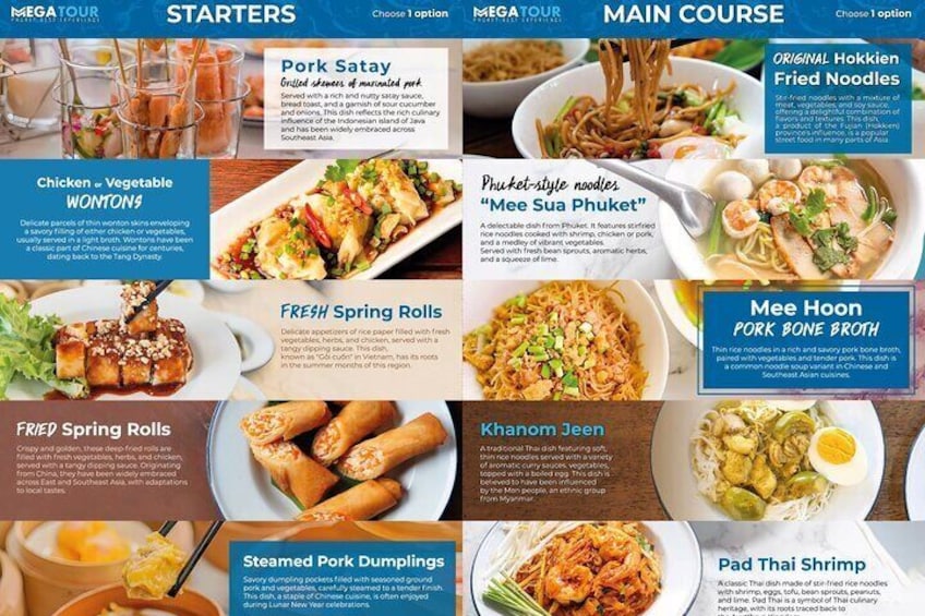 Menu - Choose 2 Dishes 1 Drink
