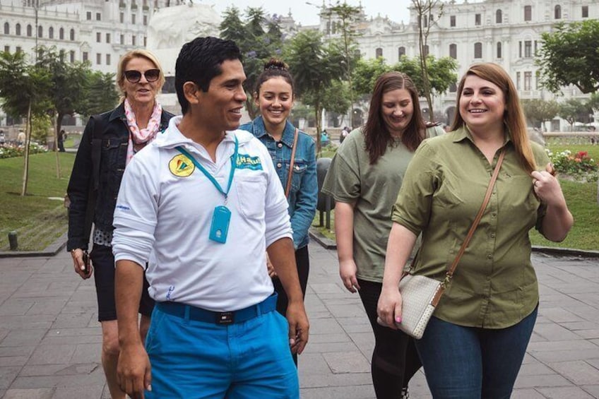 Lima City Walking Tour with Pick-up & Drop Off Small Group