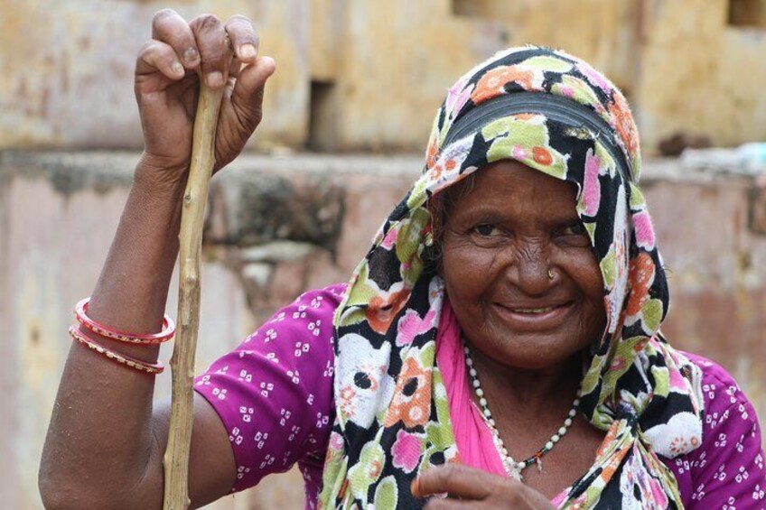 Meeting a local woman
