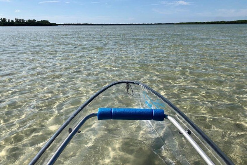 Clear waters on the Shell Key sandbar